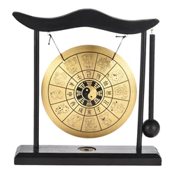 Gong Percussion Instruments Easy To Maintain Mini Gong With Mallet And Stand Agreeable Sound Healing Instruments Wind Gong