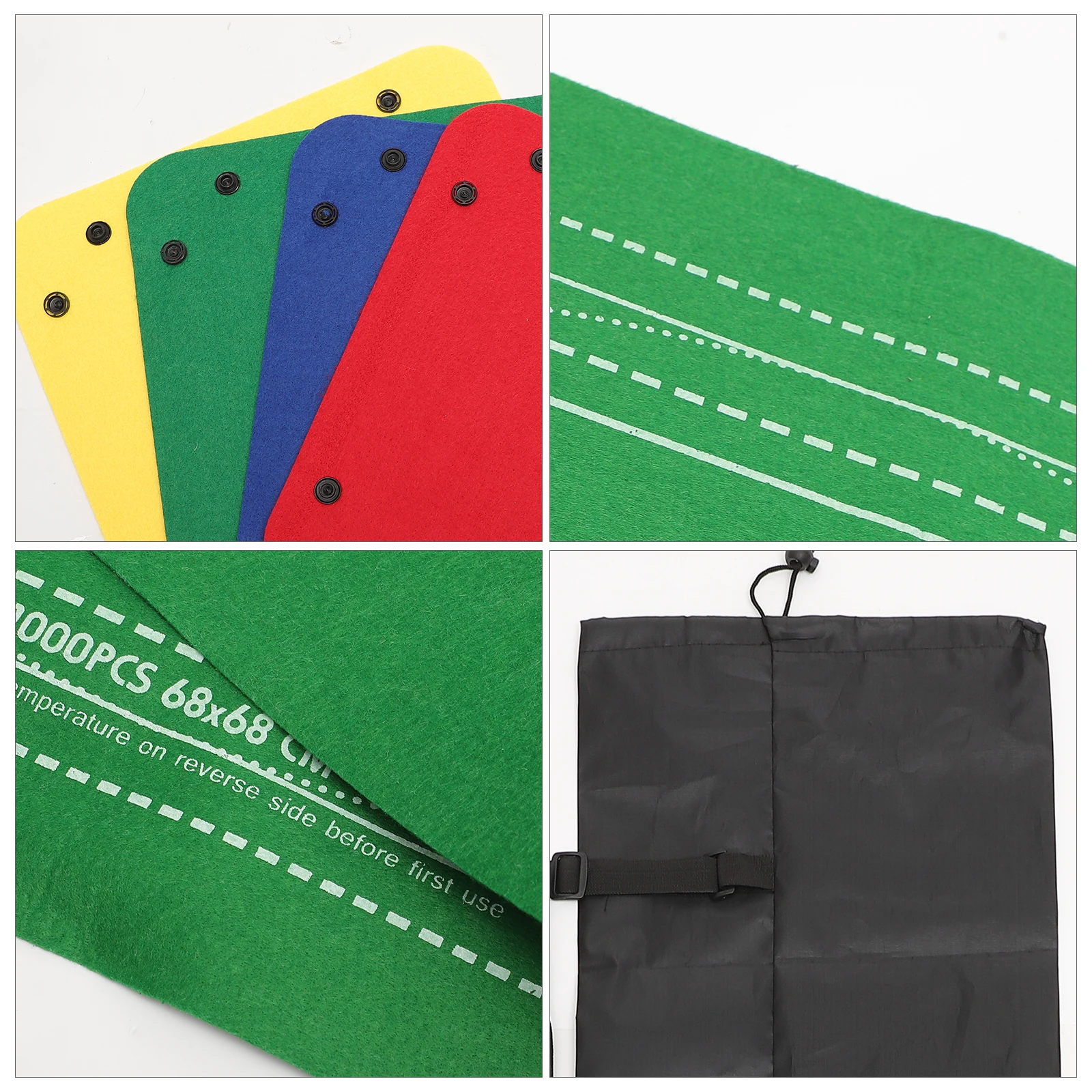 Puzzle Storage Mat Thick Felt Mats for Floor Jigsaw Puzzles Adults Blanket 2000 Pieces Easy Sorting Inflatable Tube Fixing Bands