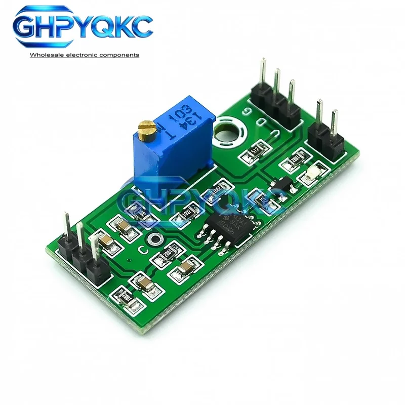 LM393 Voltage Comparator Module Signal Waveform Adjustable High Low Level/Load Drive Dual Channel 4.5-28V High Voltage Module