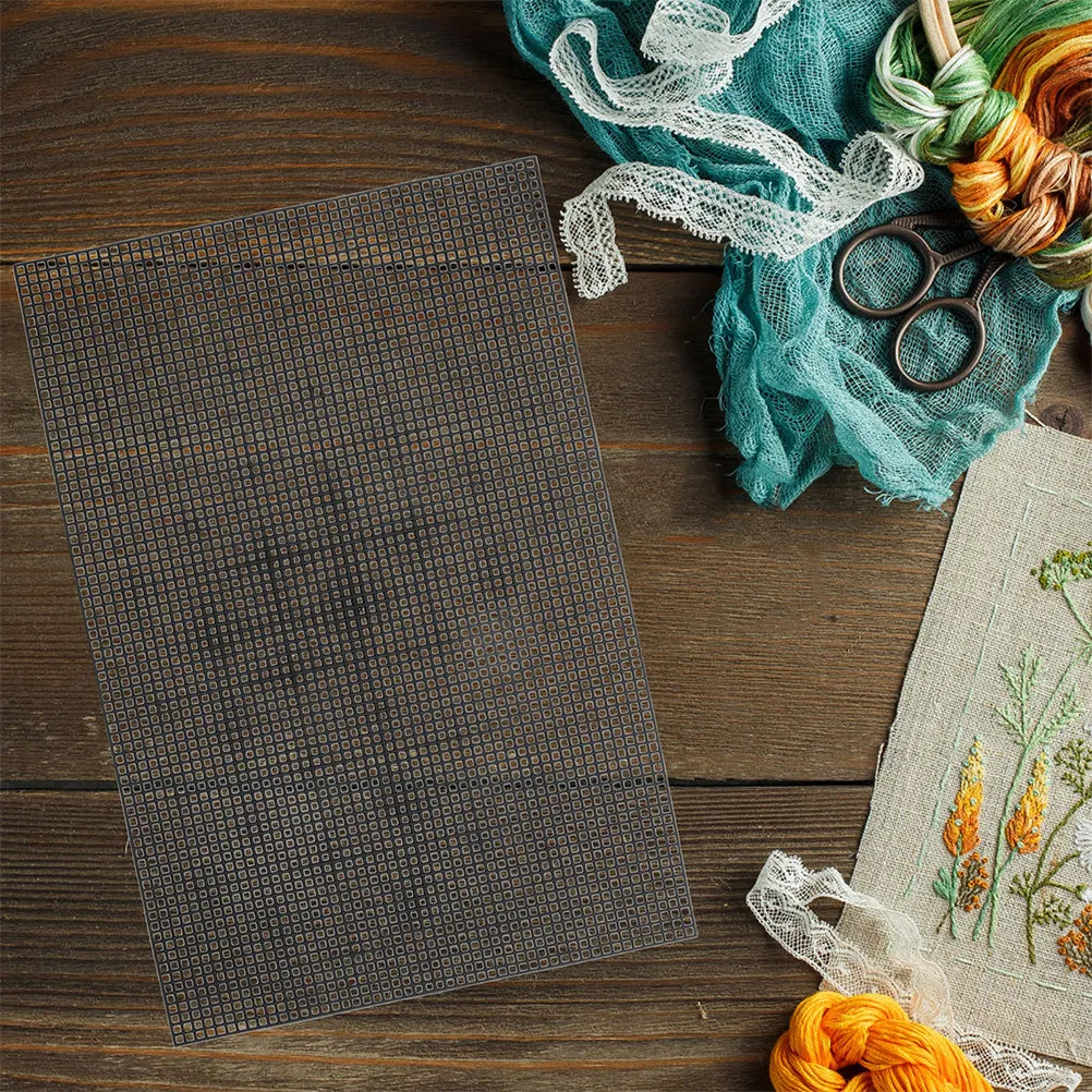 6Pcs 30x20cm Plastic Canvas Sheets for Cross Stitch Embroidery Hand Stitching DIY Crafts Rigid Mesh Pad Perforated Grid