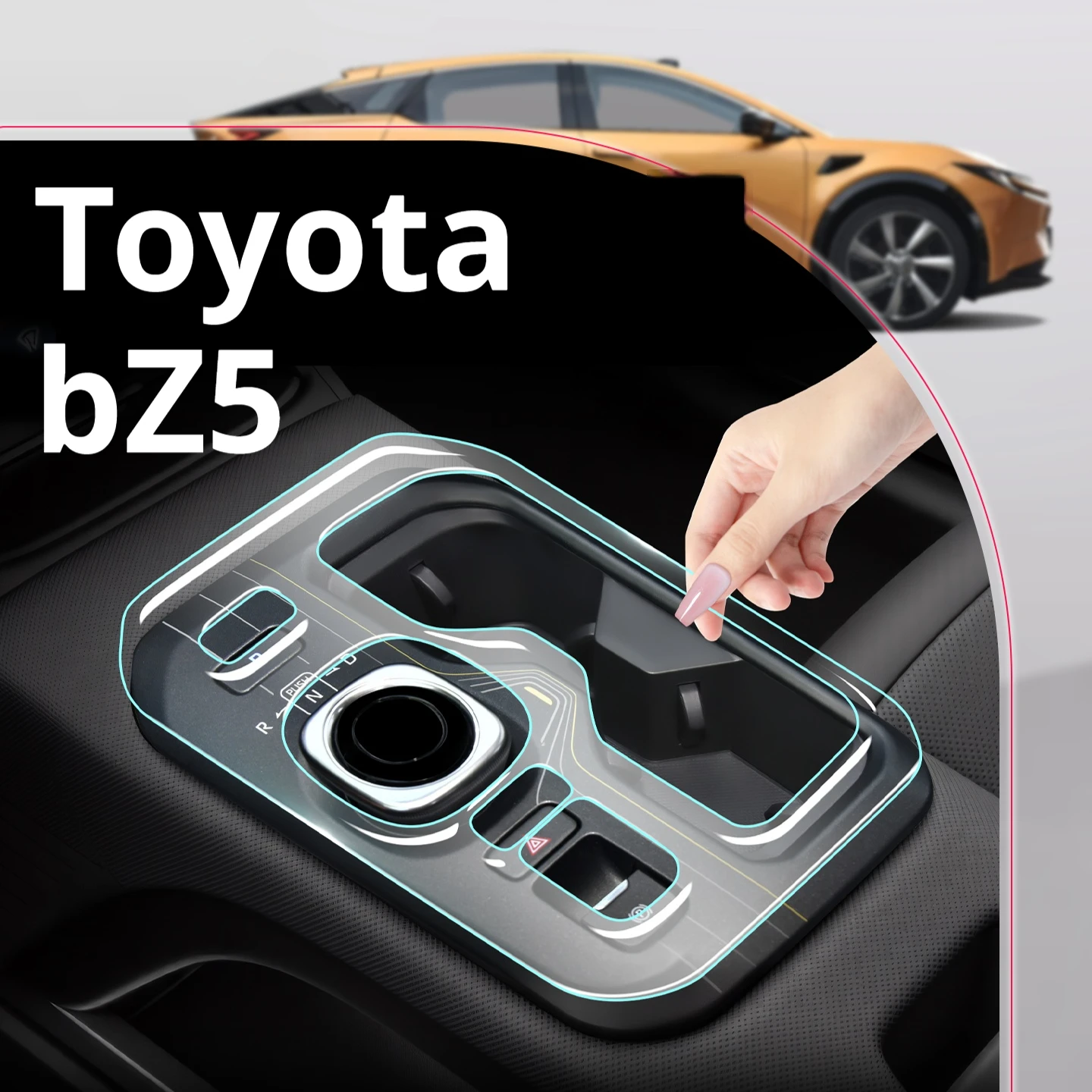 para-toyota-bz5-2025-acessorios-interiores-do-carro-filme-transparente-tpu-painel-de-engrenagem-console-central-anti-risco-resistir-adesivo