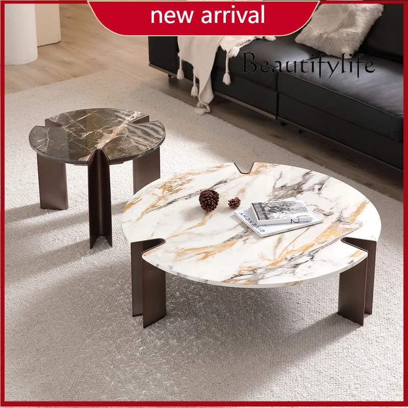 

c Art coffee table Modern simplicity Home living room Sofa edge Marble coffee table Combination Italian minimalism