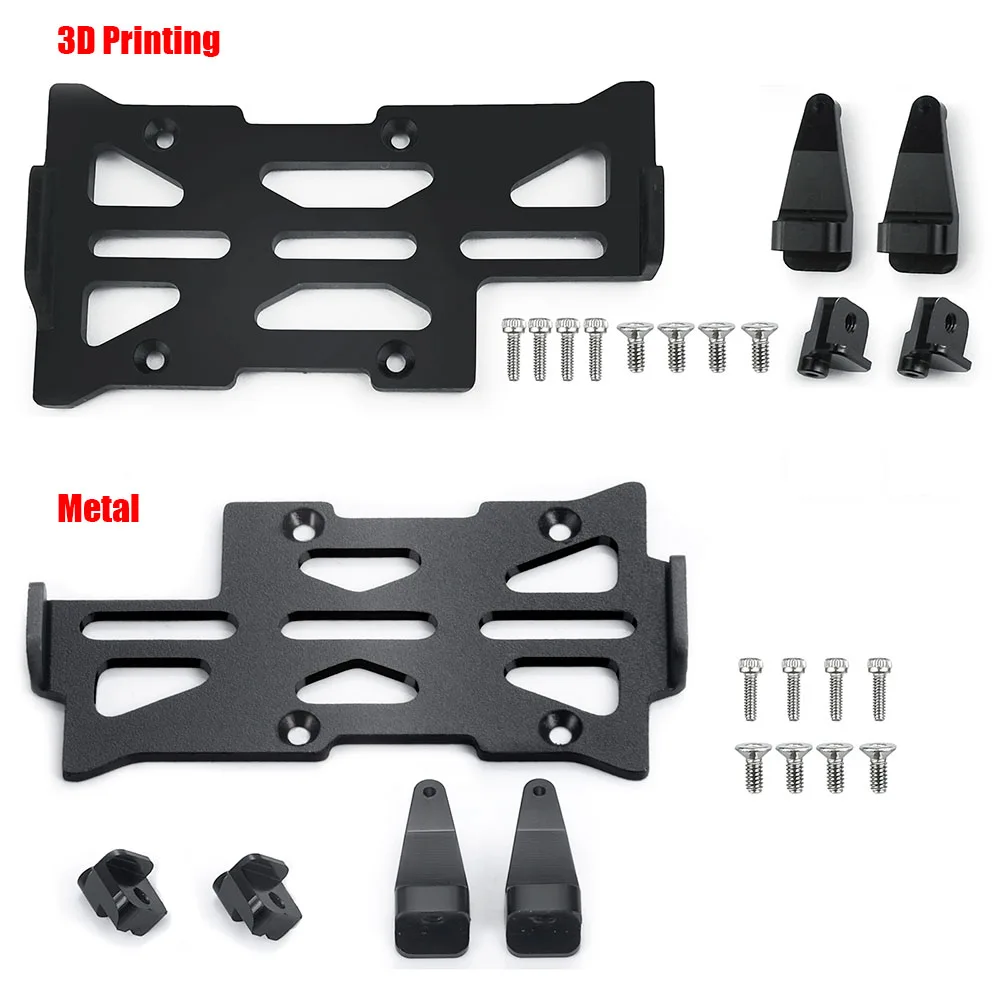 MIBIDAO 알루미늄 합금/탄소 섬유 축 SCX24 1/24 RC 크롤러 자동차 업그레이드 부품 용 하부 배터리 홀더 브래킷 프레임