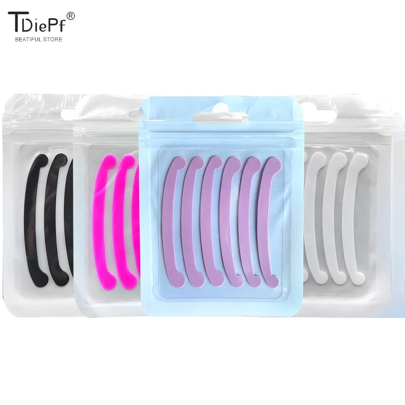 شريط رفع رموش السيليكون ، رموش العين القابلة لإعادة الاستخدام ، وسادة رفع بكرة الشعر ، شريط بيرم ، لوازم تمديد رموش ، مكياج ، زوج واحد ، 3 أزواج ، 6 أزواج