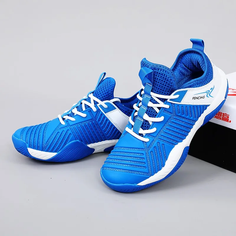 أحذية المبارزة للرجال والنساء أحذية رياضية قياسية للسياج Epee Sabre من رقائق المراوح معدات التدريب غير قابلة للانزلاق ومقاومة للاهتراء