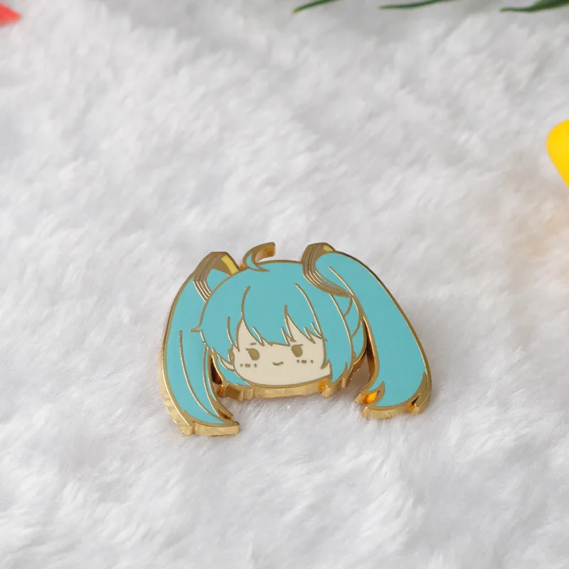 2Pcs/set Little Girl Alloy Jewelry Badge, Fashion Cartoon Pin, Idol Girl Broch, Cute Clothing Accessories