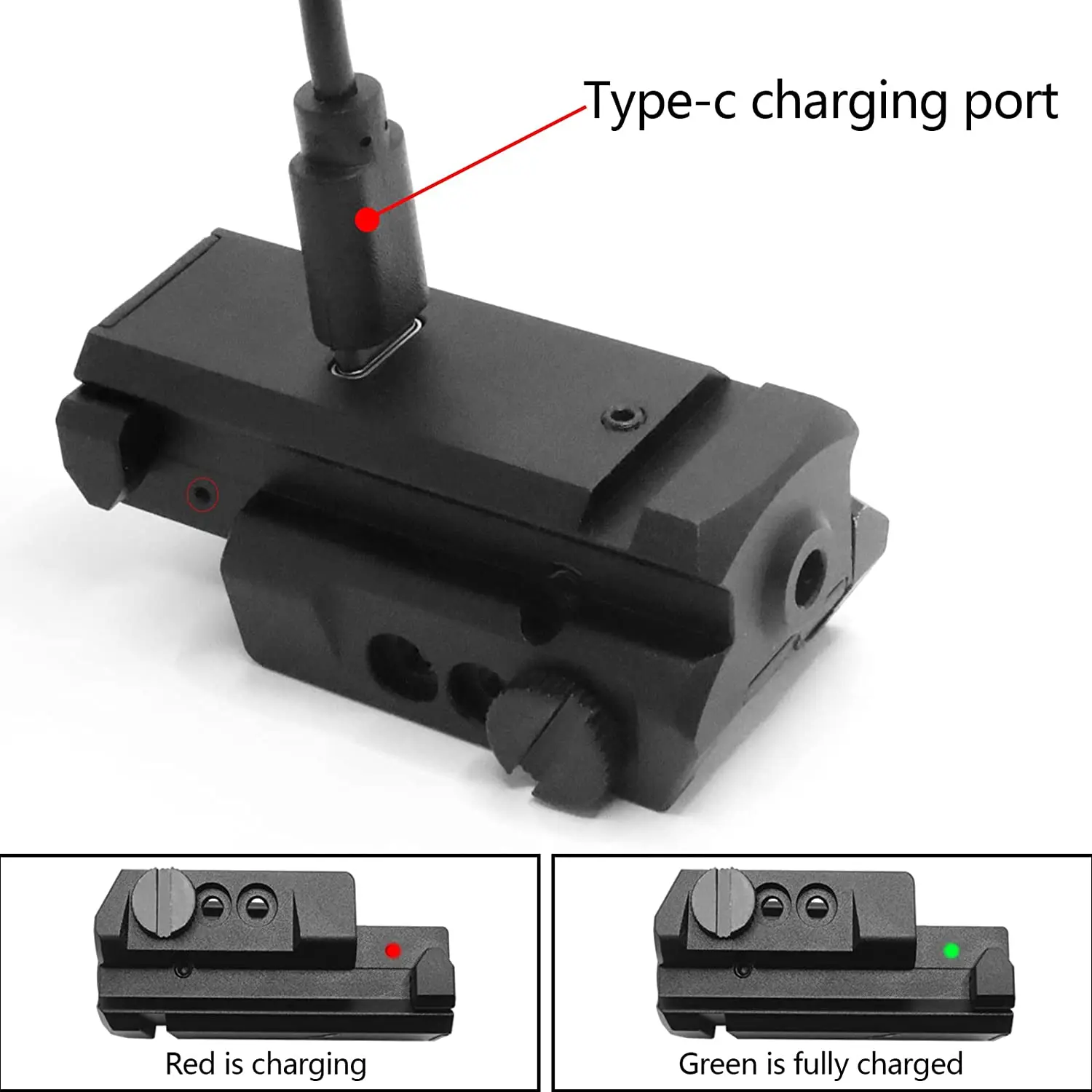 Laserzielgerät, passend für 20-mm-Picatinny-Weaver-Schiene, für Pistolen und Gewehre /Grün/Rot. – Detail 5
