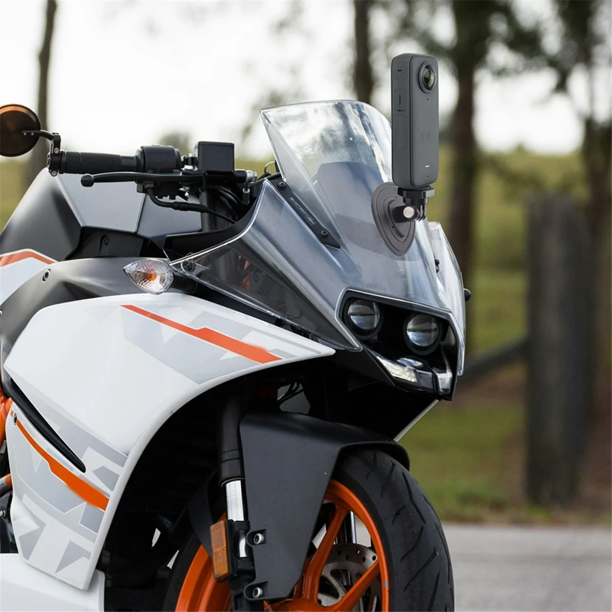 【قطرة السعر】قاعدة ثابتة مرنة لكاميرا الحركة CQT لخوذة الدراجة النارية GoPro Insta360 X4 المسطحة المنحنية