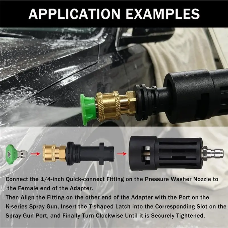 ABLJ For M22 14Mm Hose& Pressure Washer Adapter With 1/4