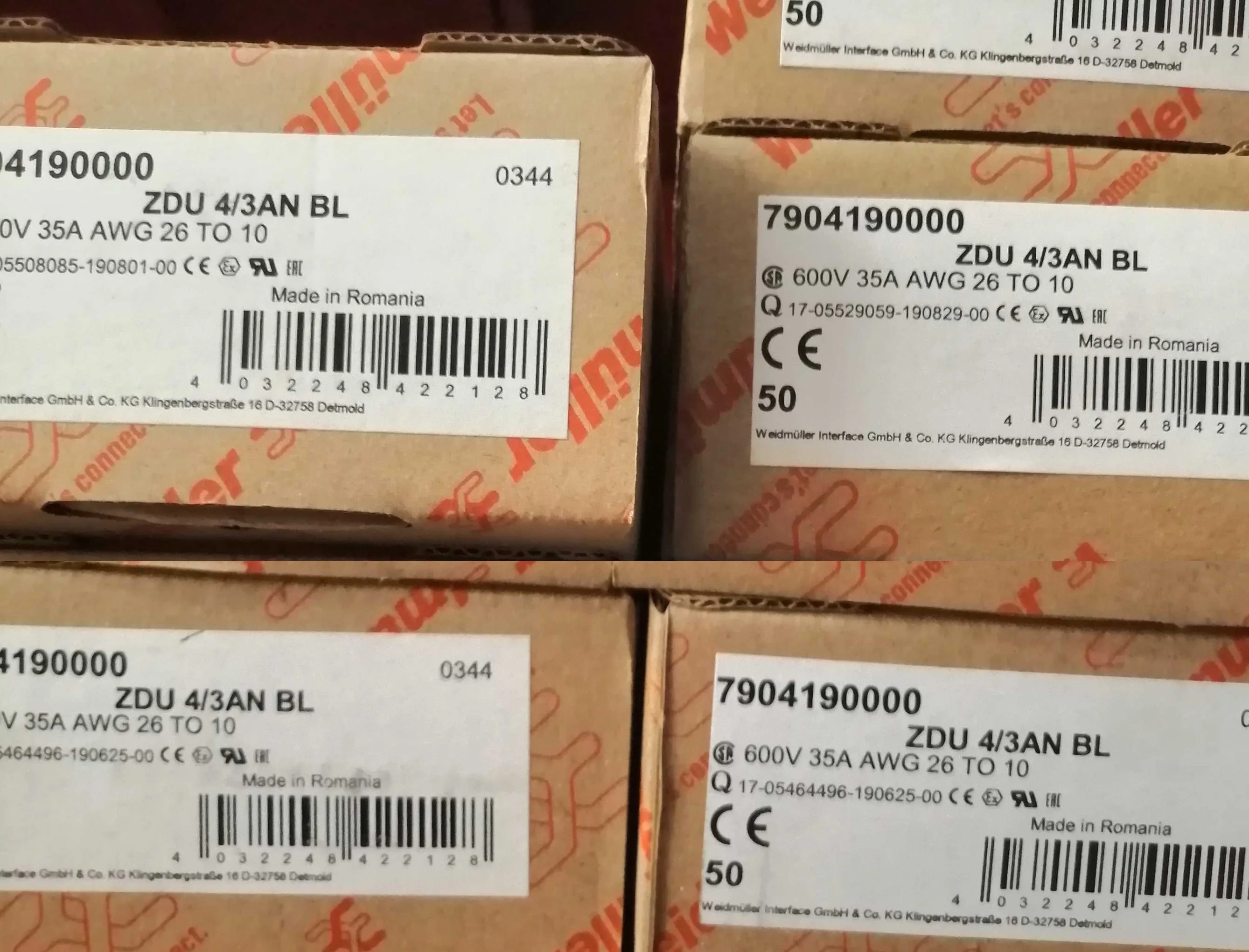 

Терминал ZDU 4/3AN BL, 30 шт. 7904190000 разъем