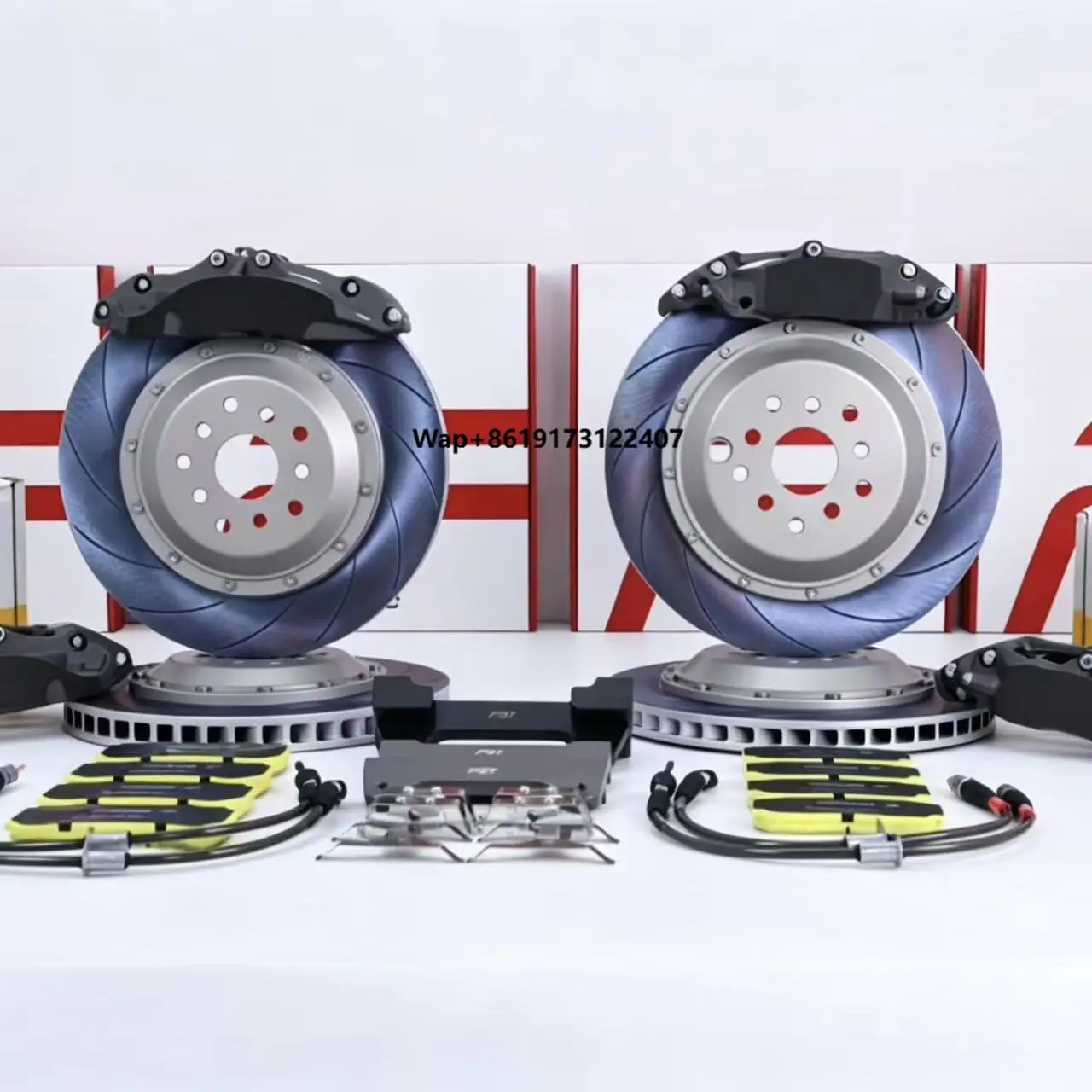 For apRacing Brake Calipers for SS/1LE Corvette C7/C8  CT4-V/CT5-V CT6 XT5 XT6 6 Piston with 380/390mm Brake Rotor
