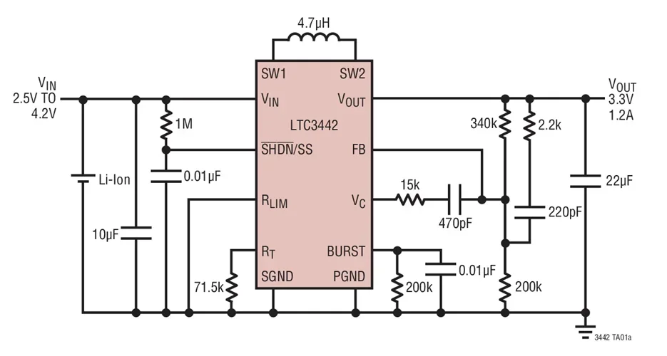 LTC3442EDE LTC3442 - Micropower Synchronous Buck-Boost DC/DC Converter with Automatic Burst Mode Operation