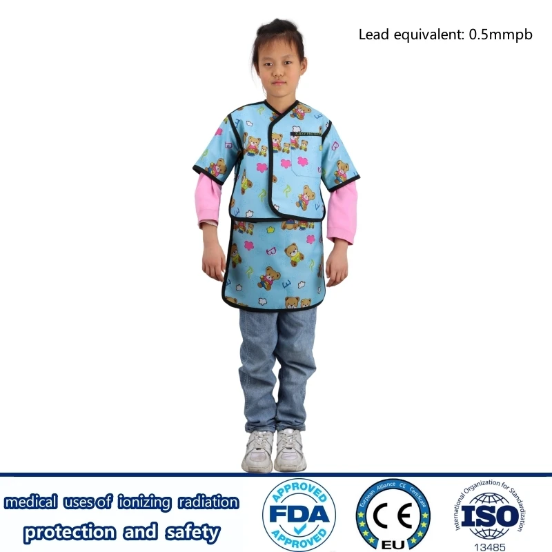 

Genuine x-ray gamma ray protective 0.5mmpb children short sleeved lead vest and lead skirt radiological protection lead clothes