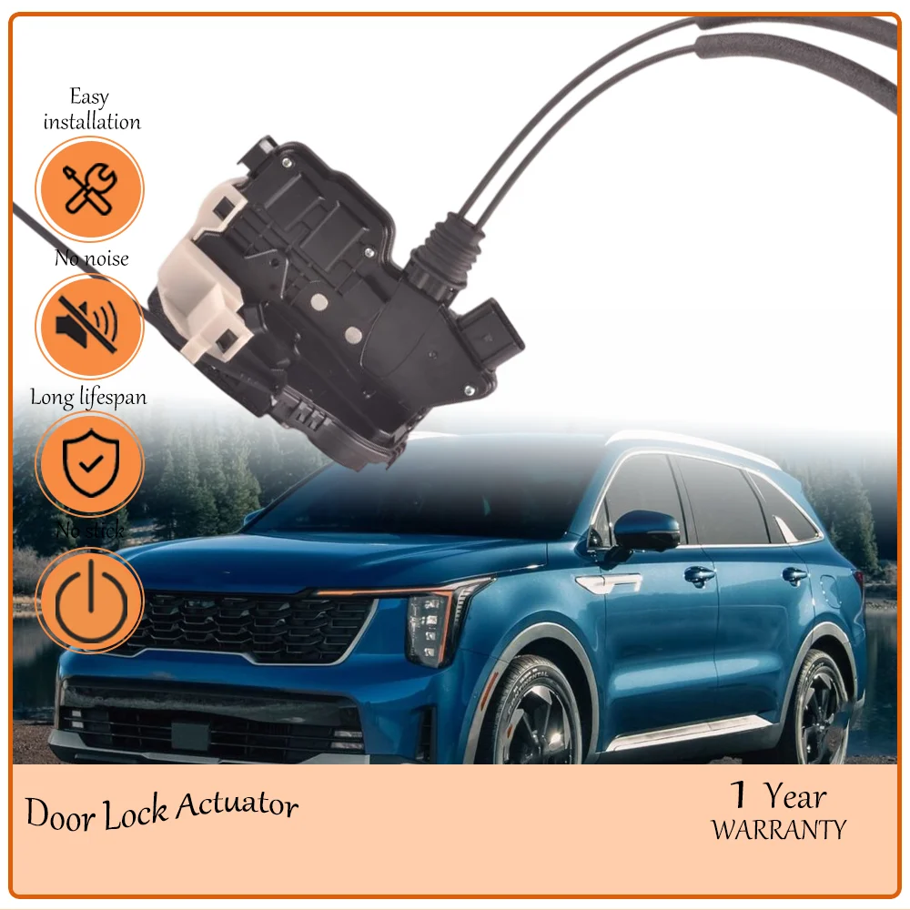 

Rear Right Door Lock Mechanism,Aligns With Kia Sorento 11-15,Integrated Wire Shield Body Repair oem 814202P000, 81420-2P000