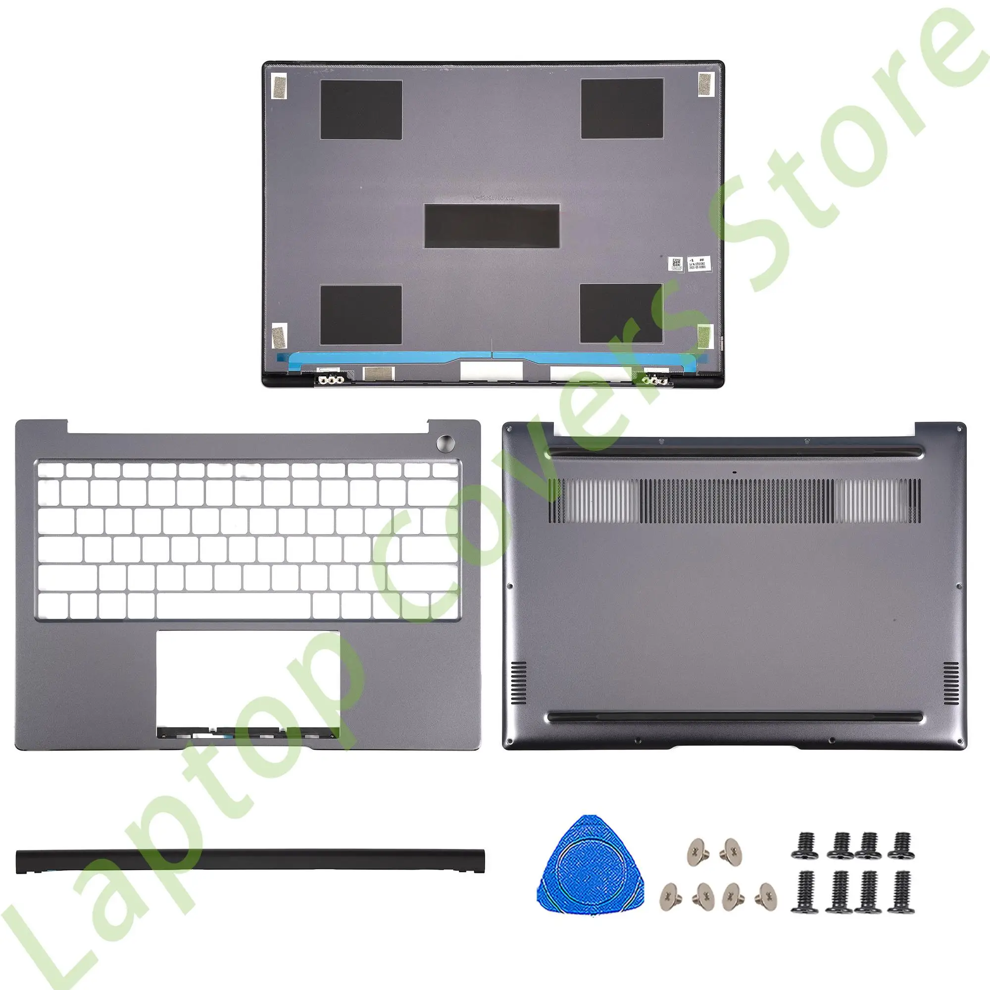 Imagem -06 - Notebook Lcd Tampa Traseira Moldura Frontal Palmrest Fundo Substituir Cinza Peças de pc Matebook 14 Klvd-wfh9 Klvf16 2023 2023 2023