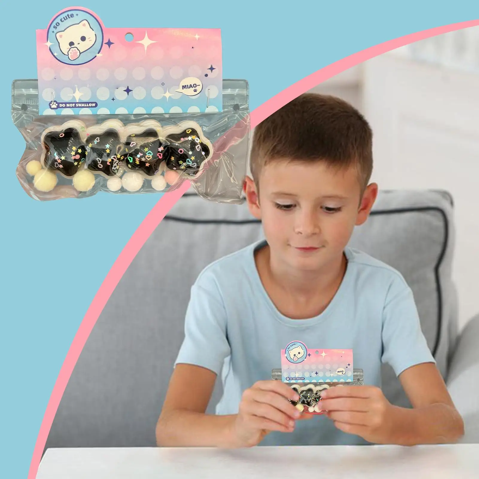 Jouets à presser patte de chat Fidget, jouet à presser, Support émotion, compagnon, Gadget doux, taille de poche pour garçons, adolescents, adultes, enfants, voyage