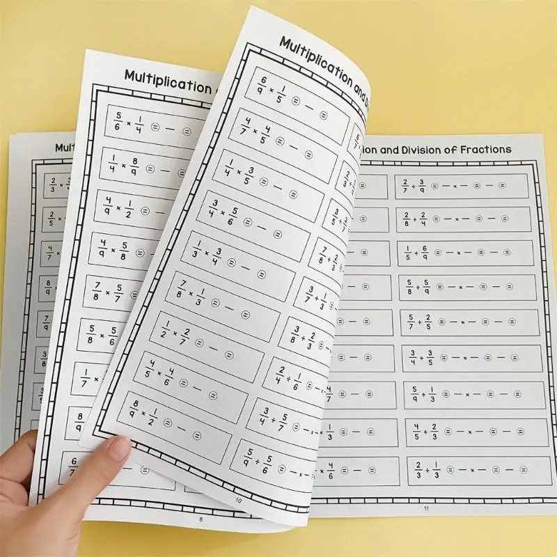 R53C Multiplication Division Math Practice Workbook For Kids Exercises, Quality Paper Math Exercise Book Math Practice Book