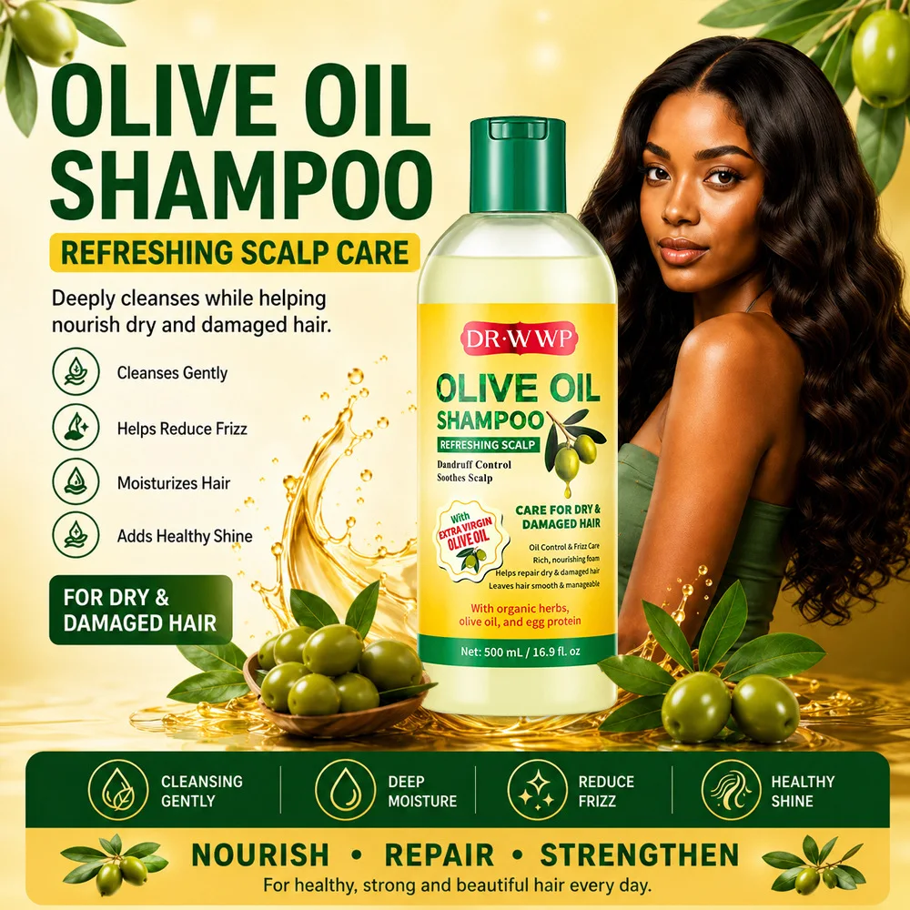 Olive Oil Shampoo Conditioner 500ml For Dry Damaged Hair Nourishing Repair Reduce Frizz Smooth Hair Refreshing Scalp Care