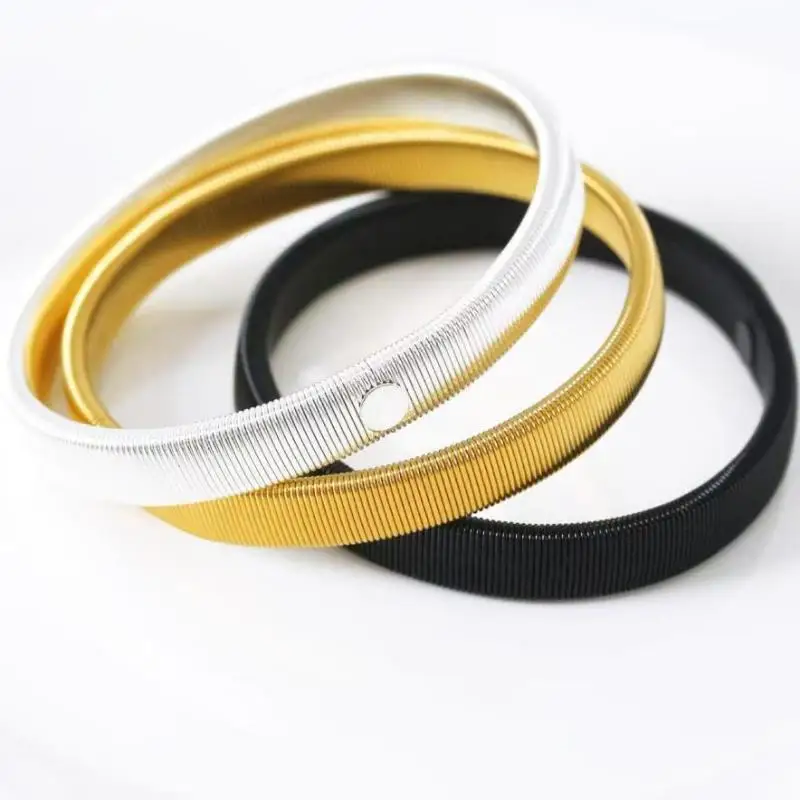 1PCS Metal Armbands Band Stretch Bracelet For Women Men Classic Style Anti-Slip Elastic Shirt Sleeve Holders