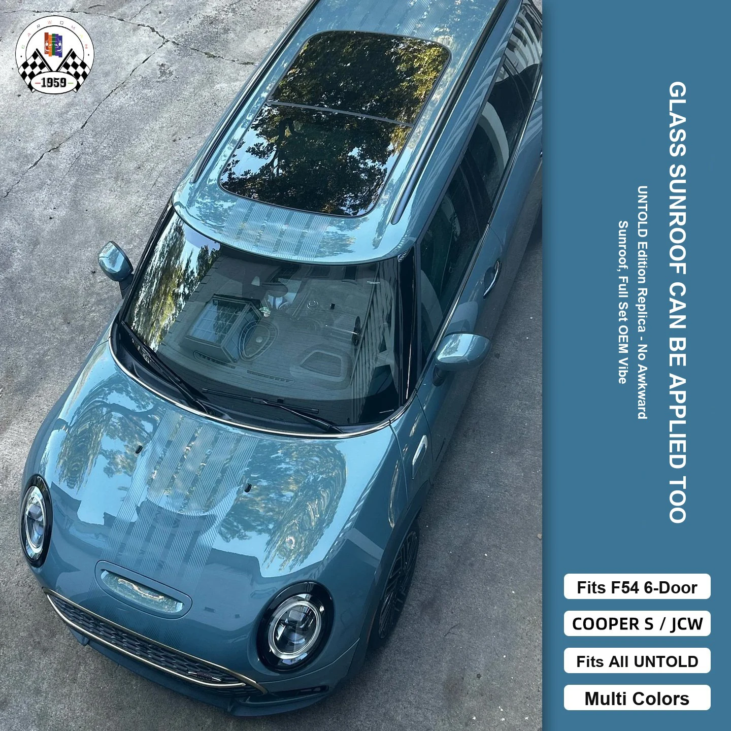 For MINI Clubman F54 Untold Edition Style Bonnet and Roof Stripe Decal Kit 2016-2024 Vinyl Screen Printed Matte 5 Stripe