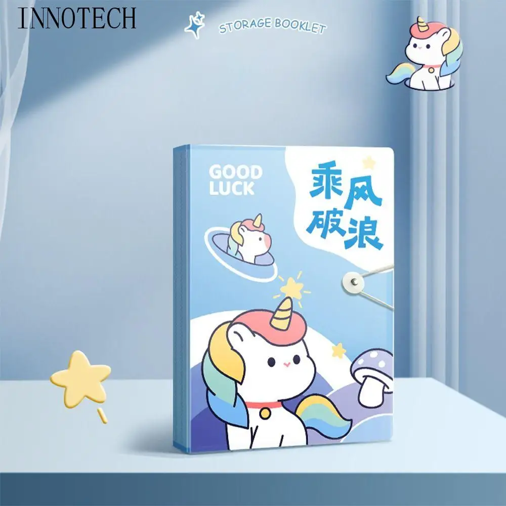 

30/40/60 Pockets A4 File Folder Bag Waterproof Large Capacity A4 File Organizer Cartoon Picture Album Document Folder