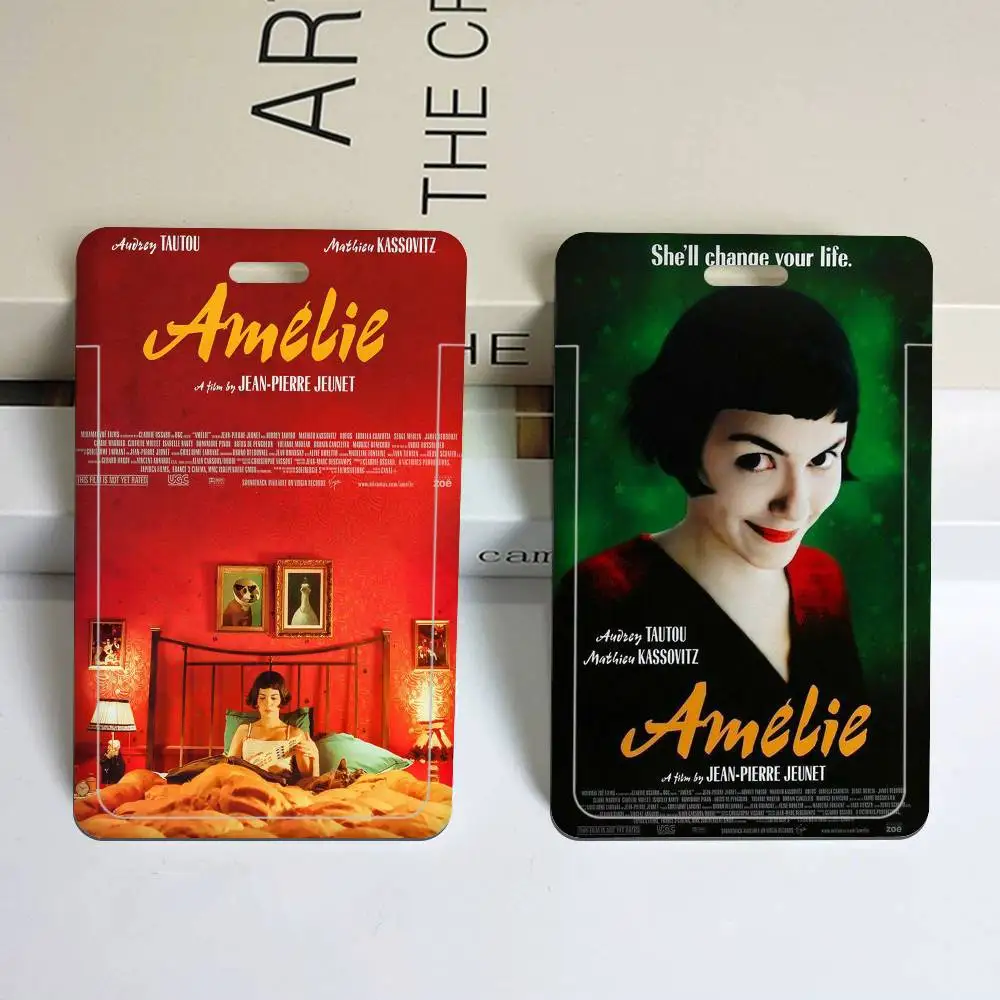 Porta Tarjetas de Identificación con Cordón, Diseño de la Película Romántica Francesa Amelie, para Niños, Porta Tarjetas de Crédito, Correa para el Cuello, Porta Tarjetas de Acceso