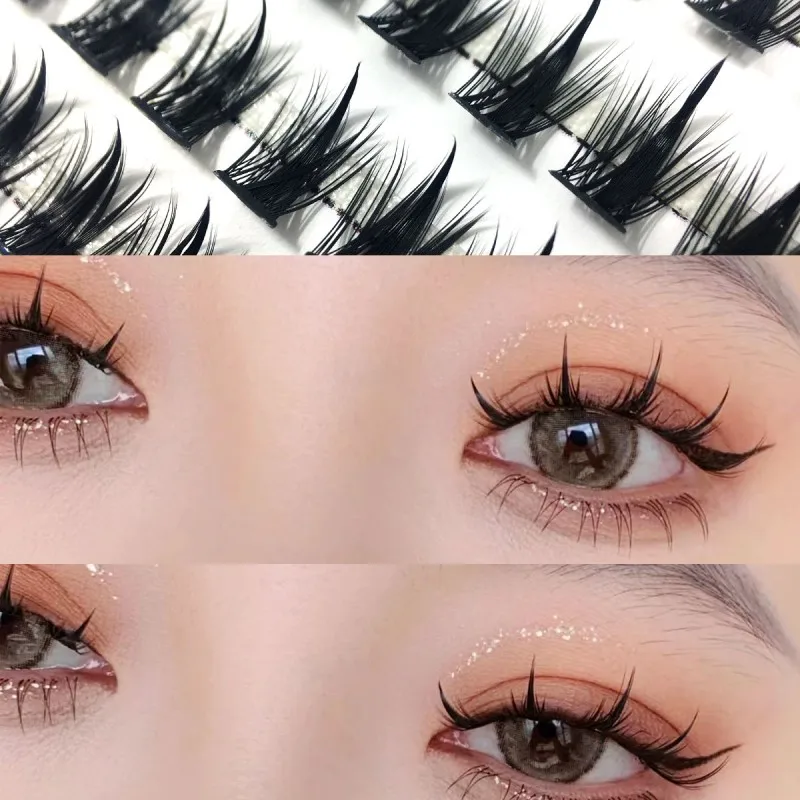 1 Box/150 Bunches Mink Eyelashes 3D Natural Russian Individual Eyelash extension Eyelash cluster Makeup Tool Lashes wholesale