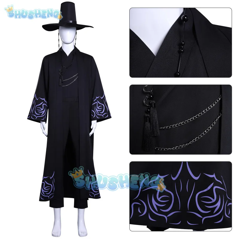 

KPop Demon Hunters Saja Boys Jinu Cosplay Costume Uniform Halloween Carnival Party Christmas Play Role Clothes Clothing