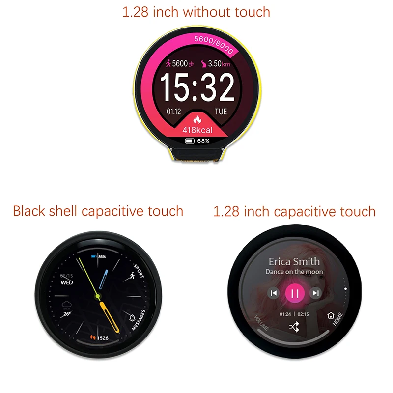 1.28 Inch ESP32 Display ESP32-C3 WiFi+BLE TFT LCD Module ESP32-2424S012 240x240 GC9A01 Display Screen for Arduino IoT Smart Home