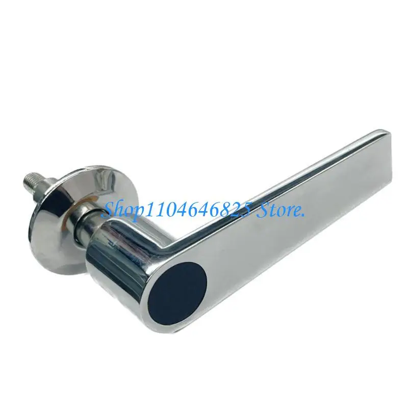 Silver Sliding Door Handle Ergonomic Chrome Plating Hardware Daily Use