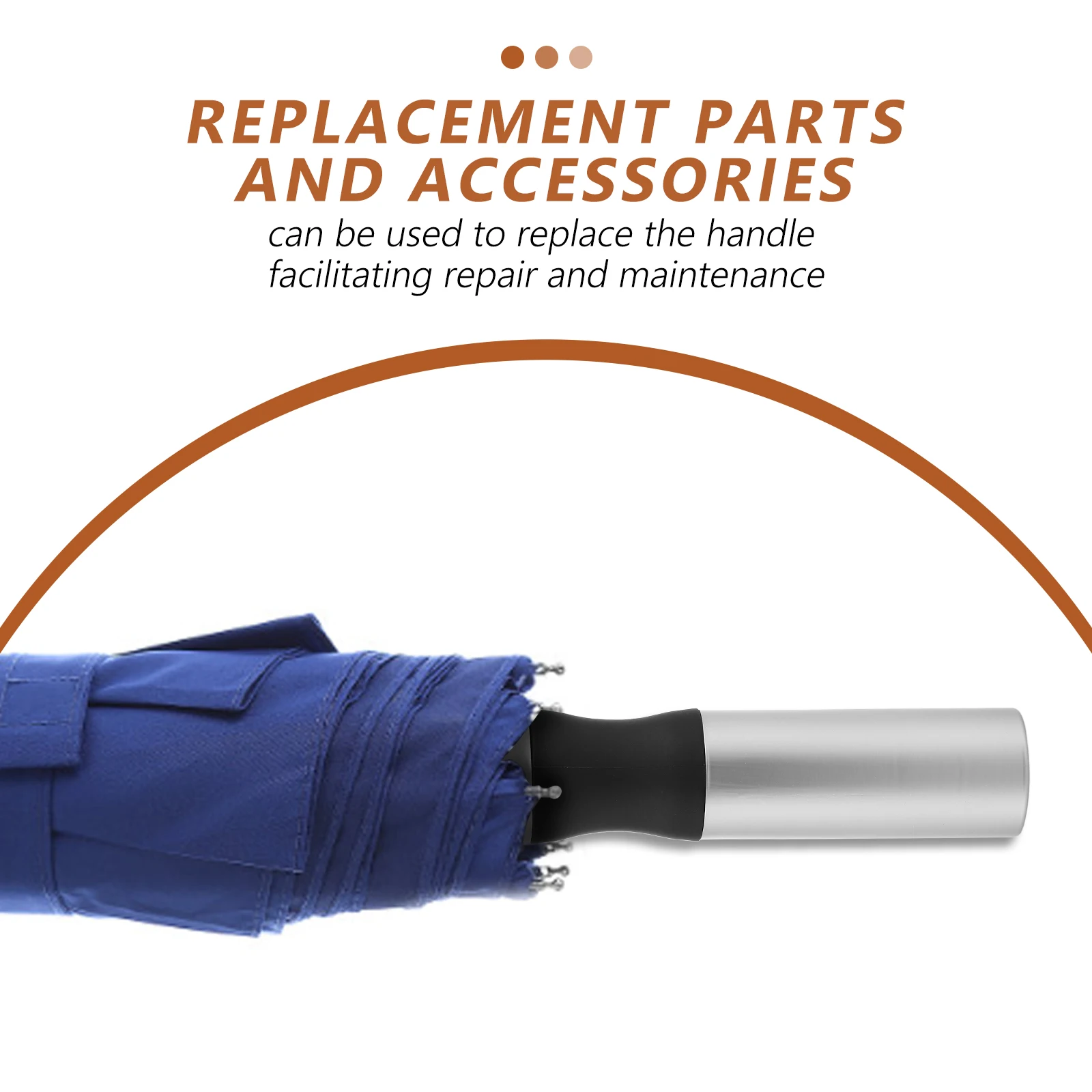 

Sturdy Umbrella Handle Replacement Lightweight Aluminum Alloy Anti-Slip Grip For Rain Umbrella Long Handle Replacement Parts