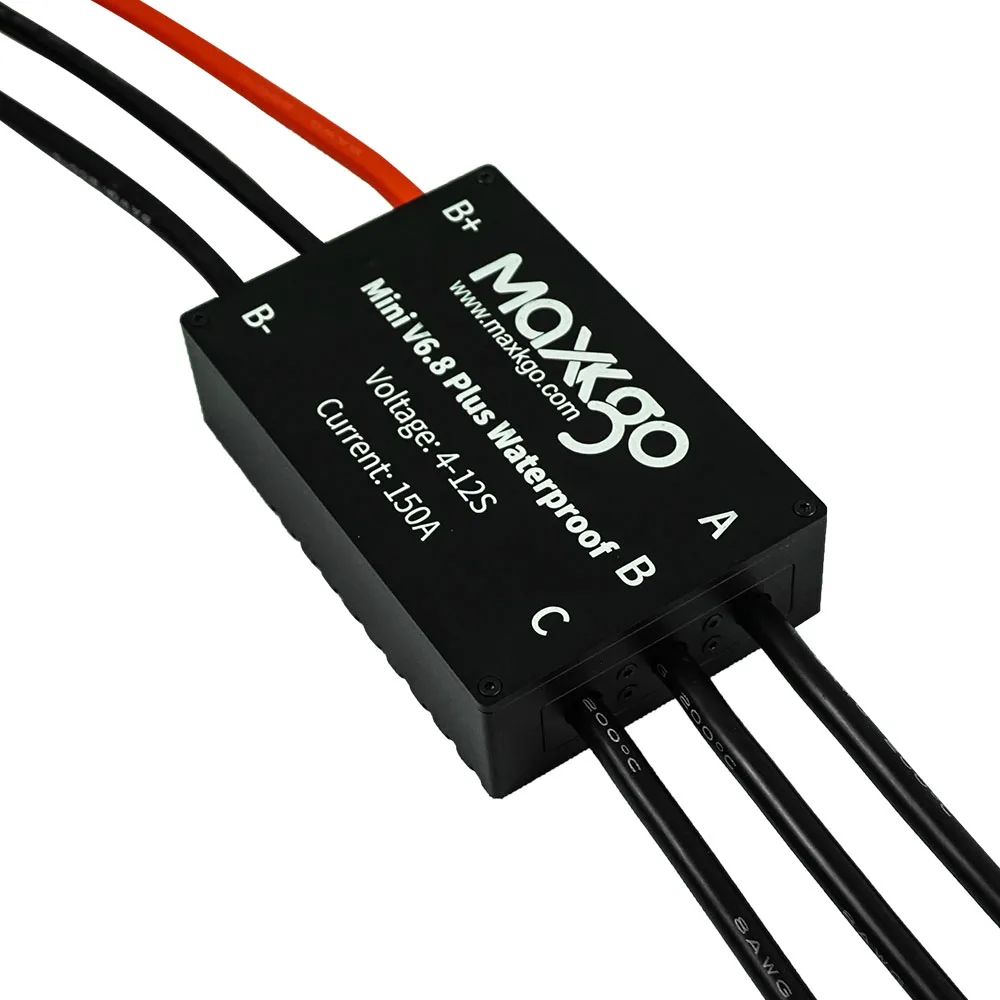 

MAXKGO MINIV6.8 60V 150A Underwater IP68 Waterproof ESC For DIY E-skateboard Scooter Ebike Go-Kart Robotics
