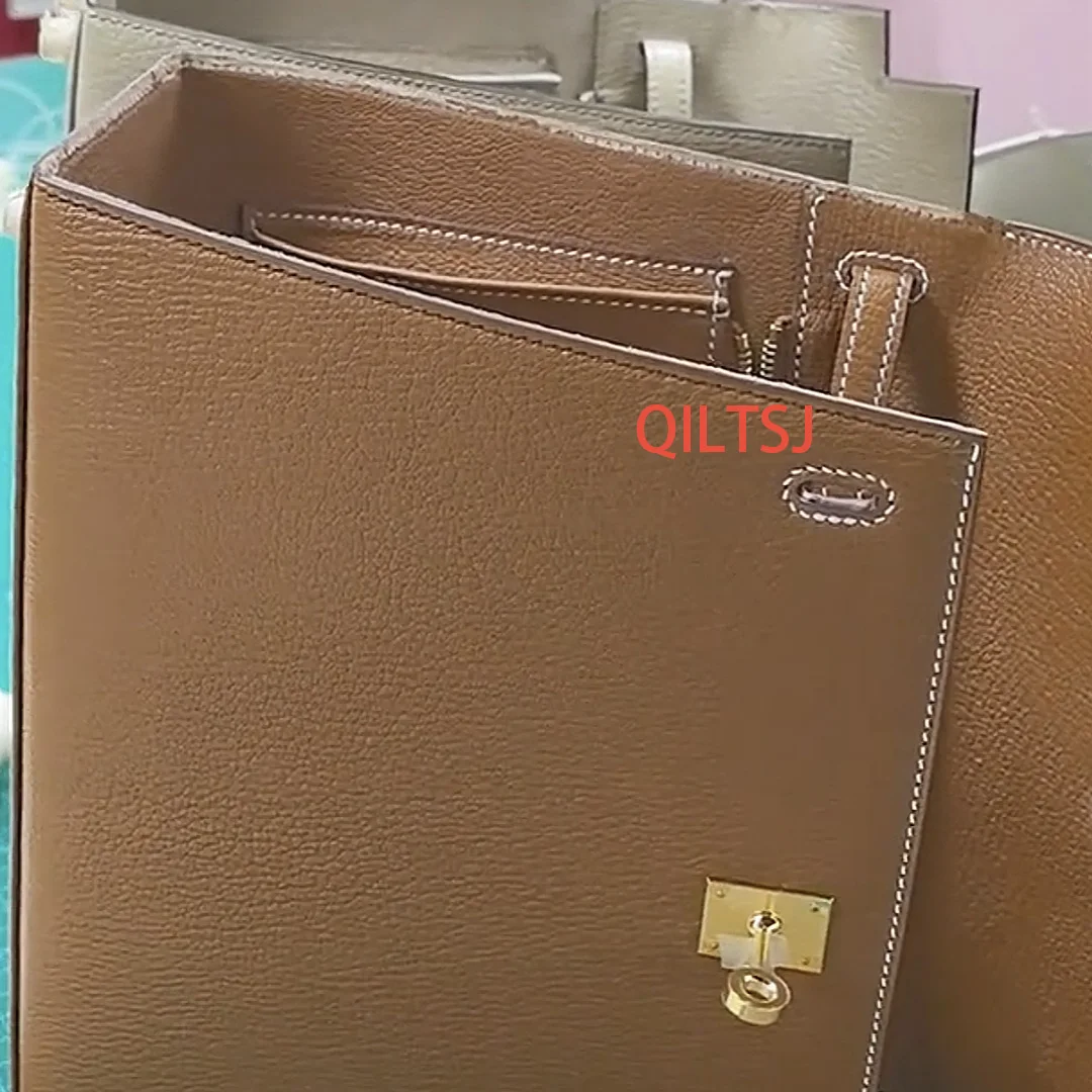 حقيبة يد من جلد البقر الأصلي للنساء ذات سعة كبيرة حقيبة يد عصرية محمولة للسيدات من جلد توغو عمل يدوي شخصي