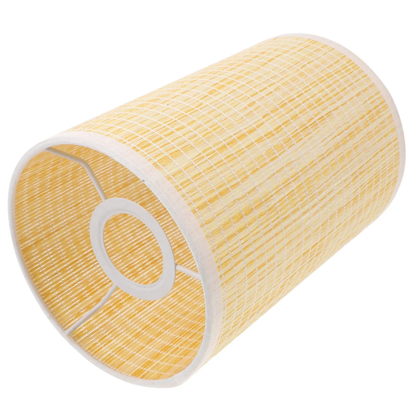 قلادة غطاء مصباح المنسوجة الروطان الخيزران غطاء خفيف ل E27 E14 ريفي سقف معلق تركيبات الزخرفية استبدال #3