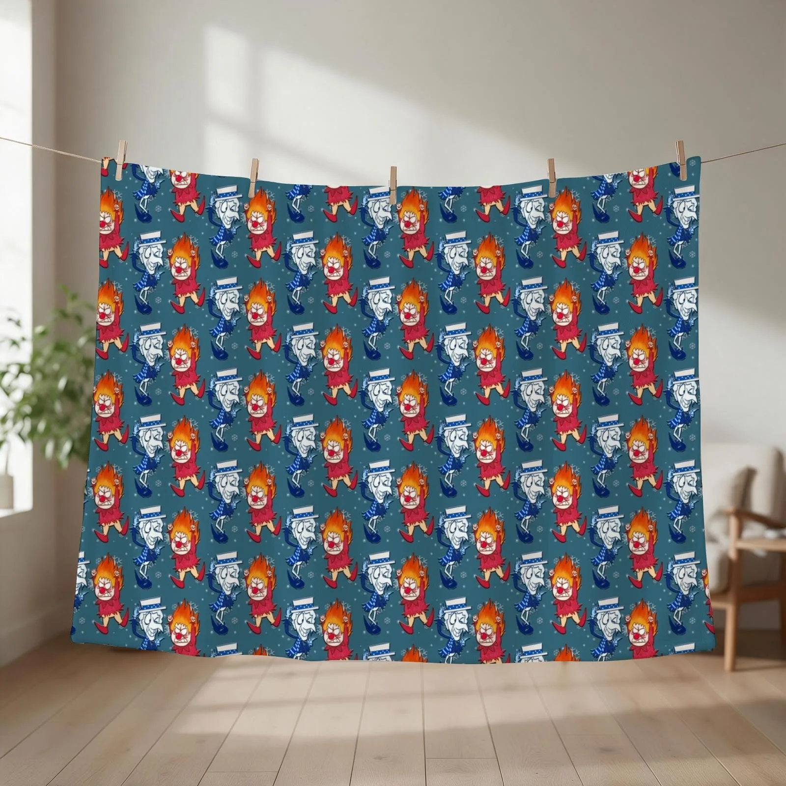 christmas heat snow miser Throw Blanket Luxury Throw Decoratives Plaid on the sofa warm for winter Blankets