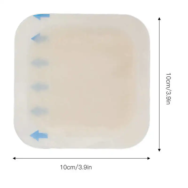 Sacrum سيليكون خلع الملابس عالية الامتصاص تحدها لاصق سيليكون وسادة للعناية بالجروح الشفاء السريع الرعاية الصحية 10x10cm