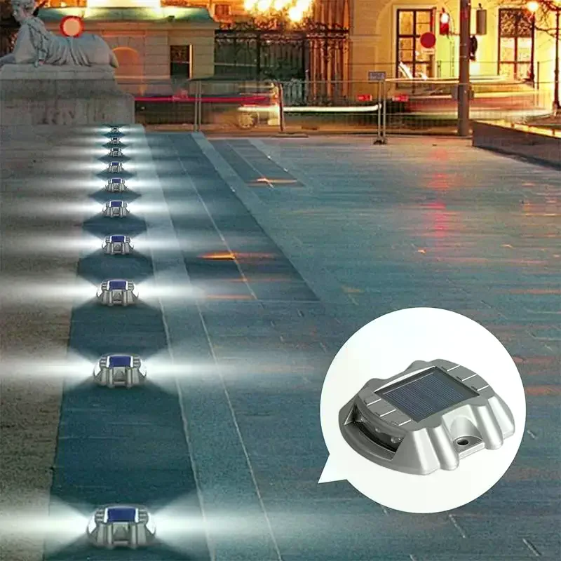 1PCS Solar Power Water Resistant 6 LED Lamp Wireless Outdoor Road Driveway Pathway Light Garden Yard Security