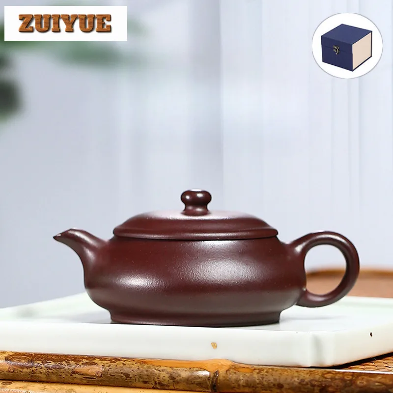 

100ML Handmade Yixing Purple Clay Teapots Handmade Pot Raw Ore Stone Red Mud Tea Soaking Kettle Zisha Tea Set Tea Services Gift