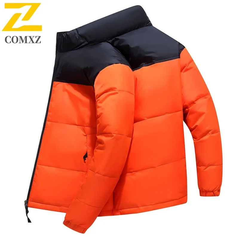 

COMXZ Man Down Jacket Luxury Splicing Stand Collar Outdoor Climbing Thickened Puffer Coat Leisure Travel Warm Winter Jackets