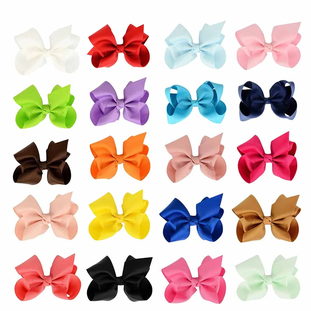 

20 Pcs Bow Hairpin Children Barrette Cute Bang Clips for Wedding Party Daily Life Durable Cloth Unique Design Head Decoration
