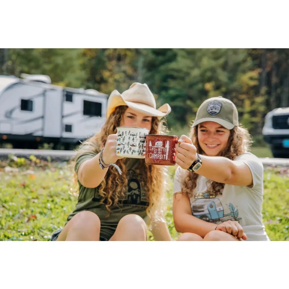 

(2 pack) Mug Set - Multicolor, Ceramic, 14-ounces, 4-Pack