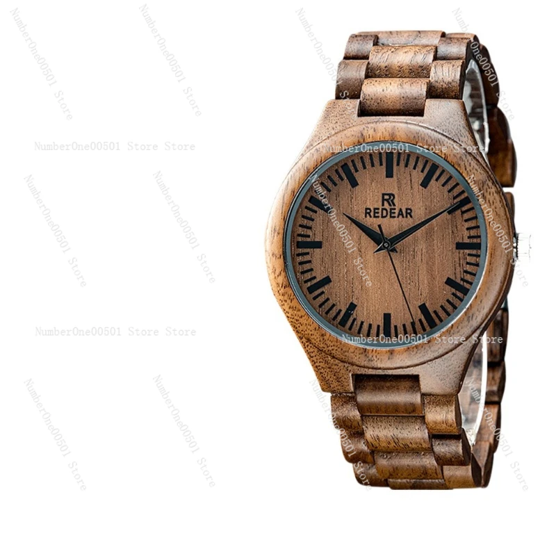 

Men's walnut wood watch Japanese quartz movement Decorative watch