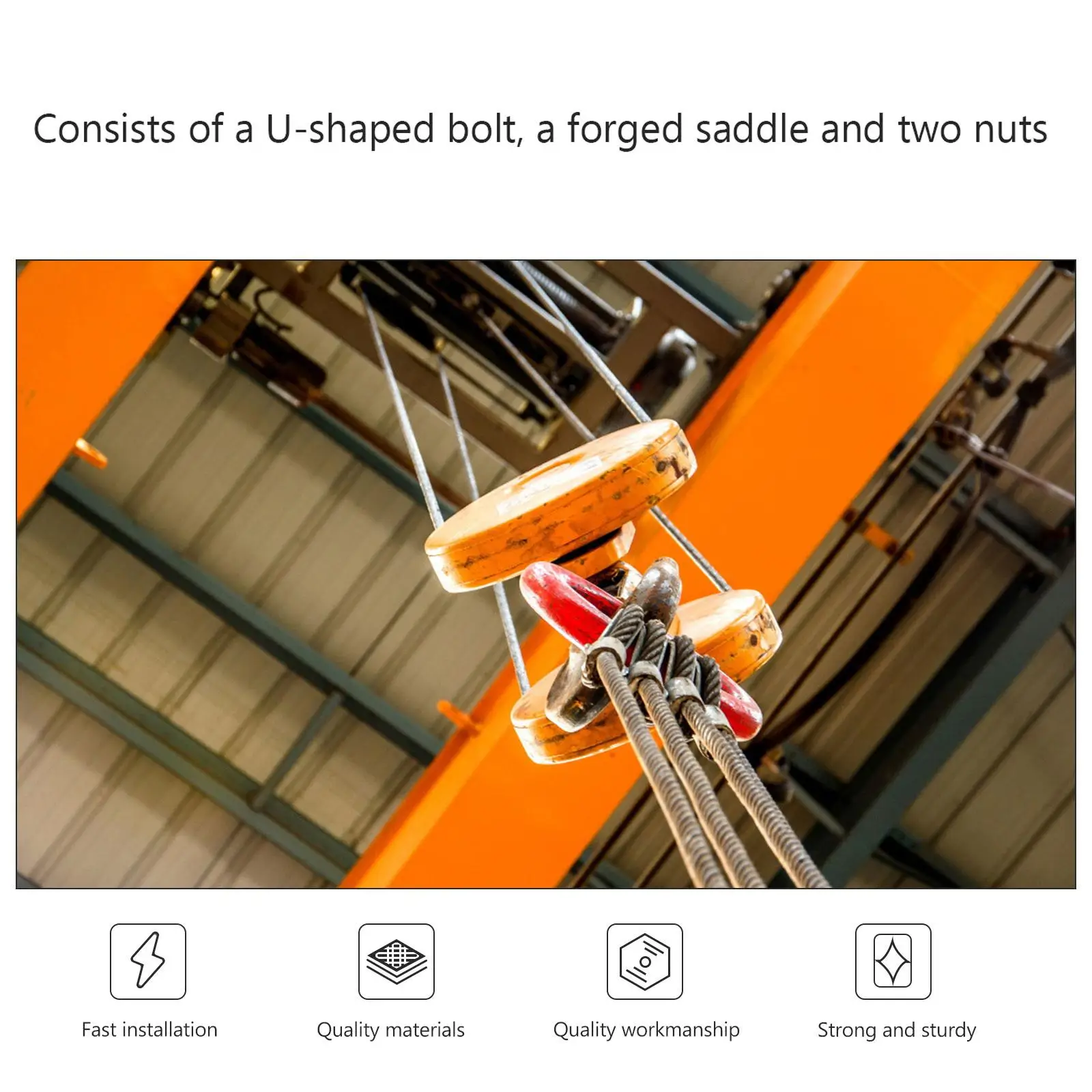 10 Pcs Rope Clips Stainless Steel 304 Rope Clips type Clamps for Fixing Cable Accessories Railing Hardware