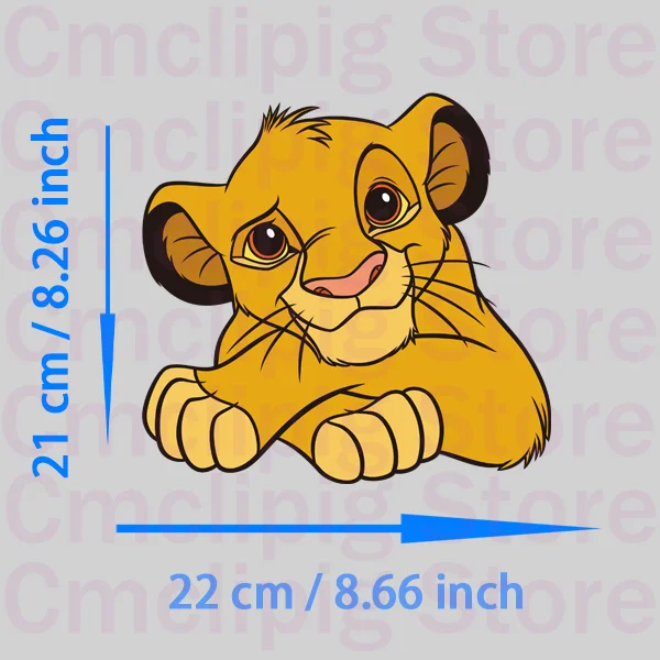 Disney cartoon The Lion King fusible clothing patches thermo-stickers for children DIY Sewing Decoration iron on transfer