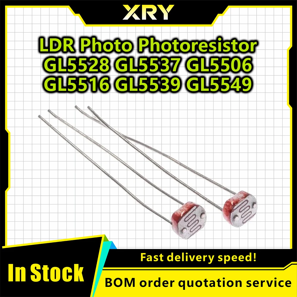 50PCS/lot LDR Photo Light Sensitive Resistor Photoelectric Photoresistor 5528 GL5528 5537 5506 5516 5539 5549 ForArduino