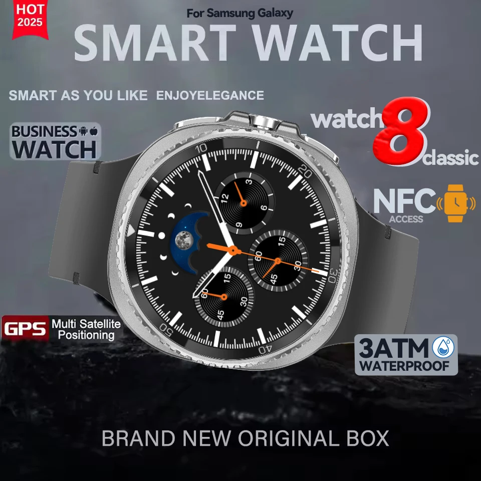 オリジナルクラシック8スマートウォッチ46mm-hd-amoledスクリーンgps追跡chatgpt-nfc-bt通話スポーツスマートウォッチファッションメンズレディースウォッチ