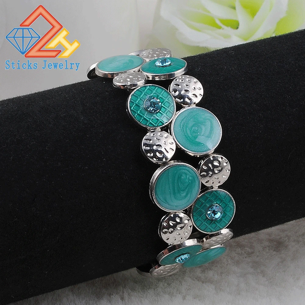 

Europe Environmental Protection Zinc Alloy Jewelry Wholesale Drop of Oil Bracelet Stretch Bracelet Free Shipping