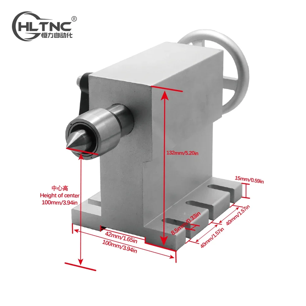 Entrepôt à l'étranger Ru ES Nema 34 moteur pas à pas (4:1) K12-100mm 4 Mâchoire Mandrin 100mm CNC 4ème axe + contre-pointe pour cnc