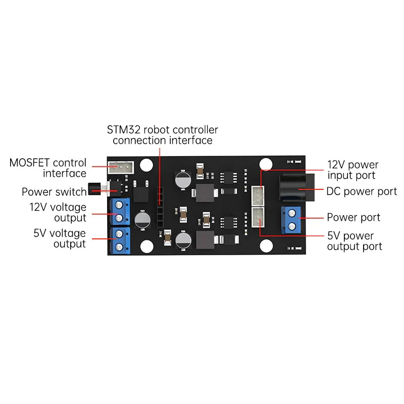 Scheda di controllo STM32 ROS Servo 4WD Scheda di espansione mini azionamento motore a 4 canali Scheda di controllo robot programmabile per auto intelligente