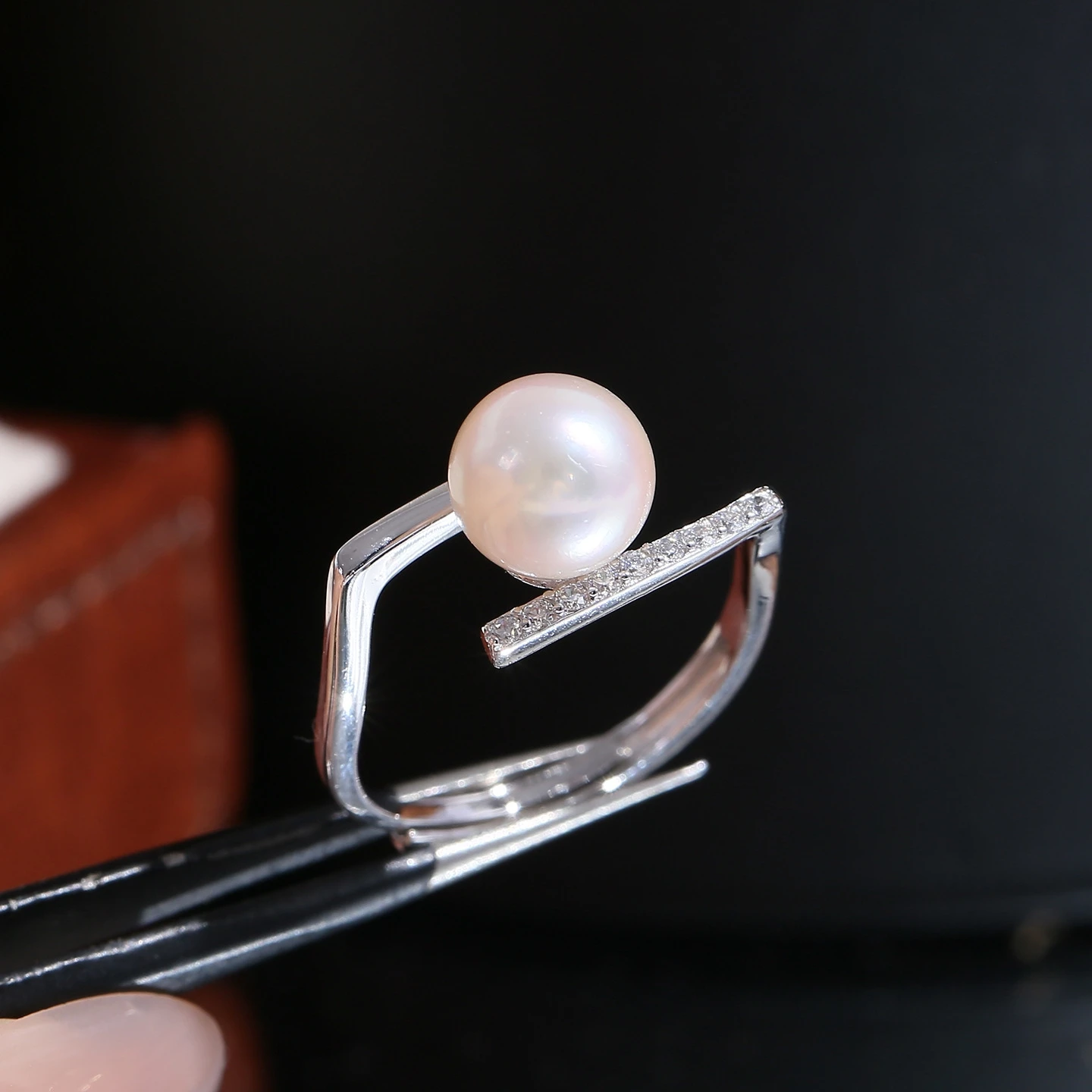 S925 Sterling Silver Adjustable Finger Ring Mountings Base Setting Findings Jewelry Mount Accessories for 6-8mm Pearls 3pcs/lot